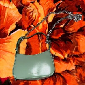 green mini shoulder purse